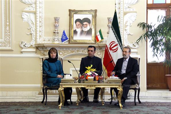 دیدار کاترین اشتون با علی لاریجانی