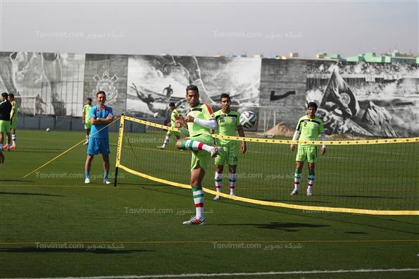 تمرین تیم ملی فوتبال ایران در برزیل