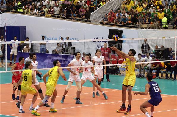 دیدار تیم های ملی والیبال ایران و برزیل