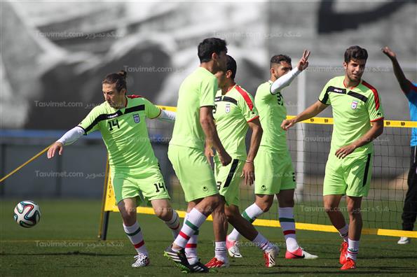 تمرین تیم ملی فوتبال ایران در برزیل