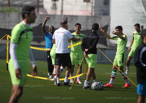 تمرین تیم ملی فوتبال ایران در برزیل
