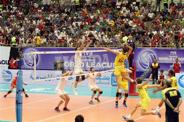 دیدار تیم های ملی والیبال ایران و برزیل