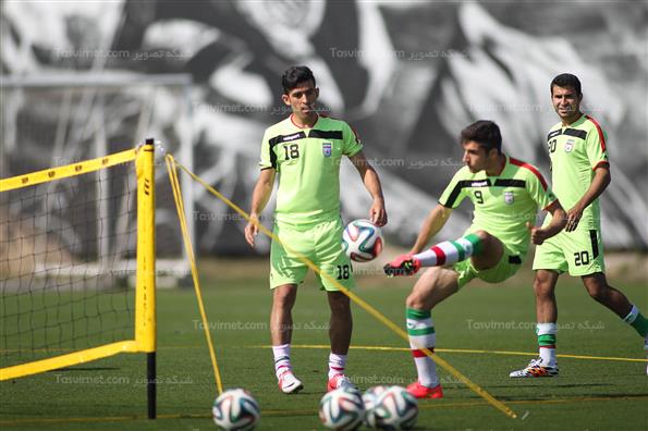 تمرین تیم ملی فوتبال ایران در برزیل