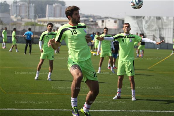 تمرین تیم ملی فوتبال ایران در برزیل