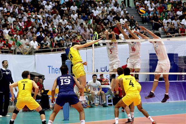 دیدار تیم های ملی والیبال ایران و برزیل