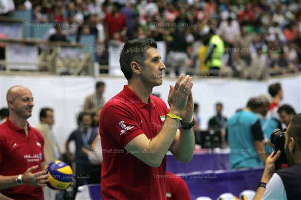 دیدار تیم های ملی والیبال ایران و لهستان