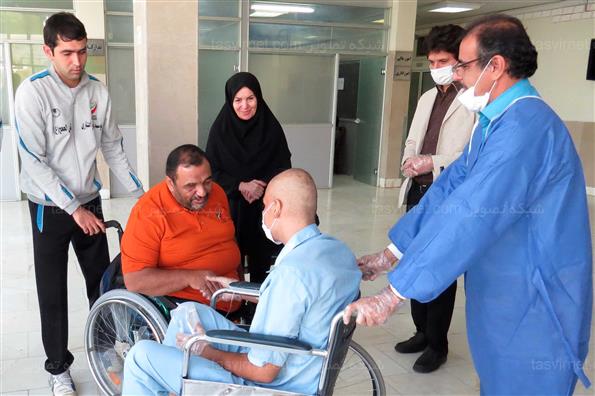 عیادت جمعی اهالی والیبال نشسته از حمید سلطانی