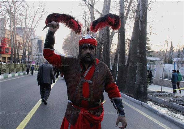 حرکت نمادین کاروان اسیران کربلا در تهران