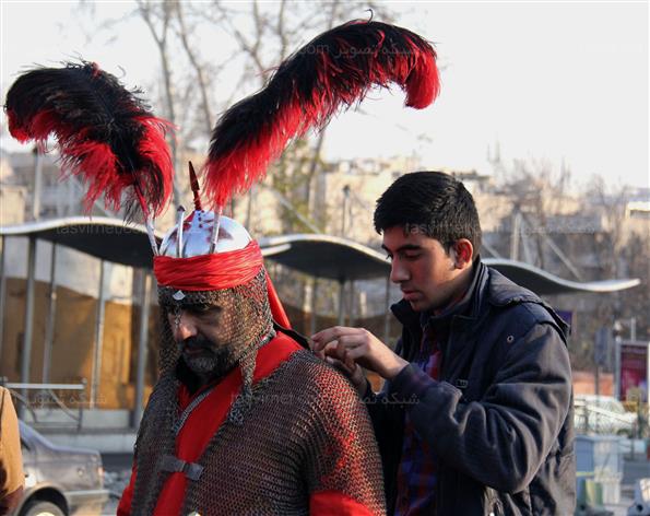 حرکت نمادین کاروان اسیران کربلا در تهران