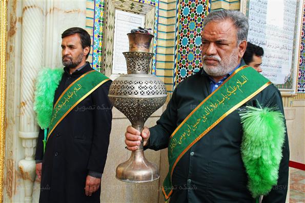 رونمایی از درب طلای حرم سید علاالدین‌ حسین(ع)