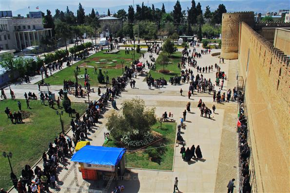 مهمانان نوروزی در ارگ کریم‌خان زند