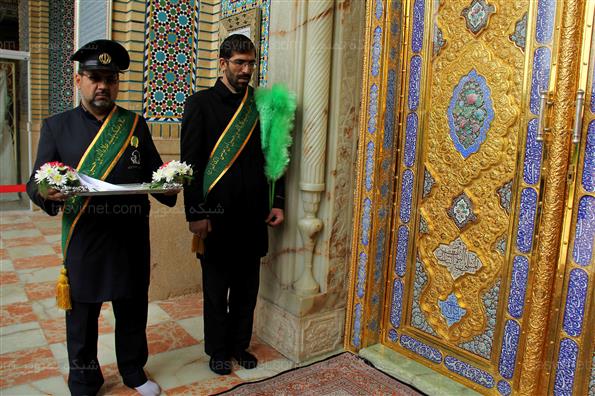 رونمایی از درب طلای حرم سید علاالدین‌ حسین(ع)