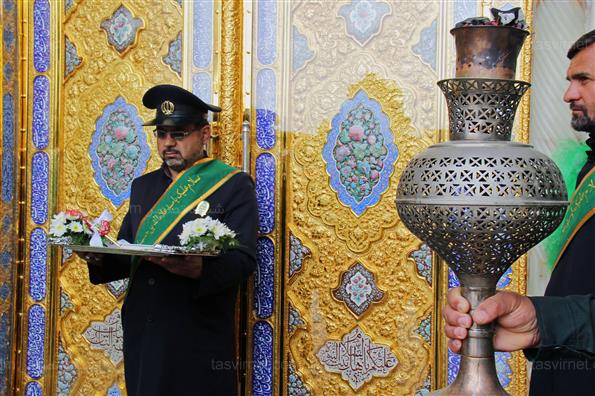 رونمایی از درب طلای حرم سید علاالدین‌ حسین(ع)