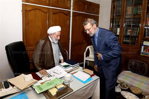 دیدار رئیس مجلس با آیت الله یزدی