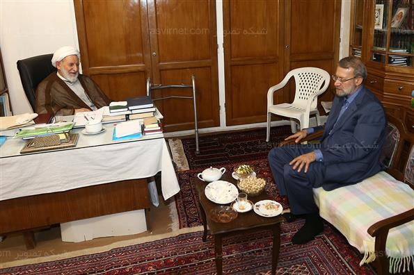 دیدار رئیس مجلس با آیت الله یزدی