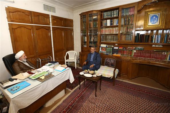 دیدار رئیس مجلس با آیت الله یزدی