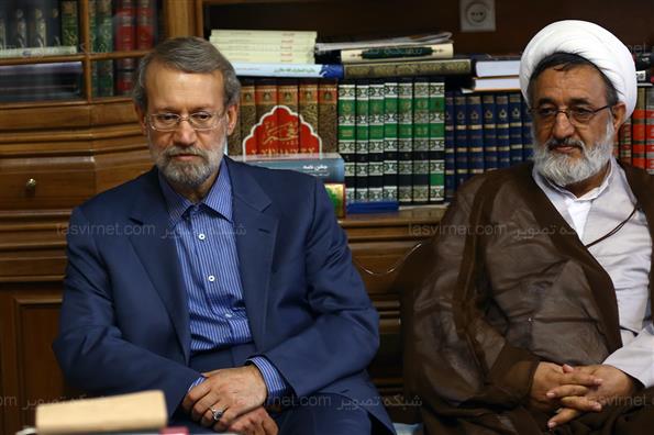 دیدار رئیس مجلس با آیت الله یزدی