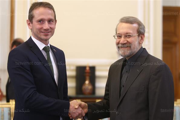 دیدار وزیر امور خارجه دانمارک با علی لاریجانی