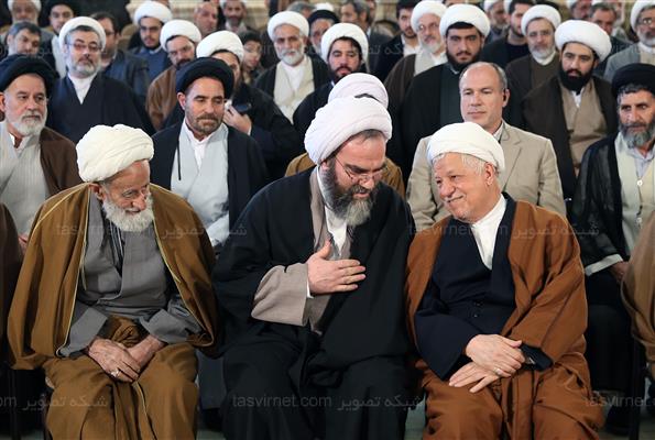 دیدارجمعی ازعلمای حوزه علمیه قم با هاشمی رفسنجانی