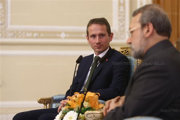 دیدار وزیر امور خارجه دانمارک با علی لاریجانی