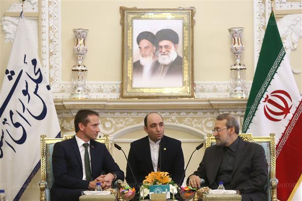 دیدار وزیر امور خارجه دانمارک با علی لاریجانی