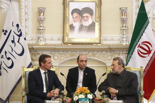 دیدار وزیر امور خارجه دانمارک با علی لاریجانی