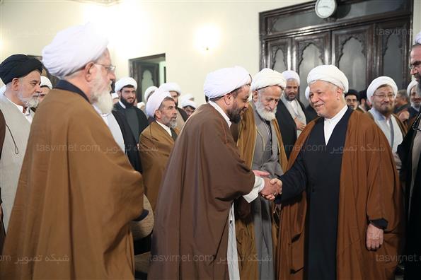 دیدارجمعی ازعلمای حوزه علمیه قم با هاشمی رفسنجانی