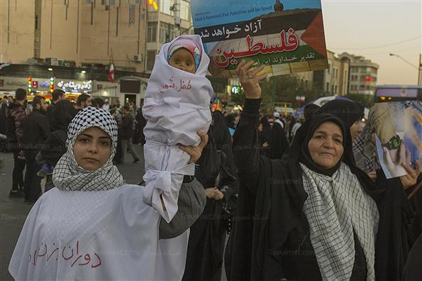 تجمع مردم تهران در همدردی با ملت فلسطین
